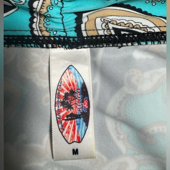 Bingo Surf Heat swimwear paisley halter top size L‎ & skirt bikini Bottom medium - Picture 5 of 7